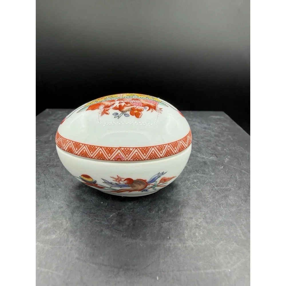 🥚✨ Limoges Fou-Tcheou Egg Shaped Trinket Box 🐣💎